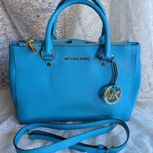 Michael Kors Vibrant Blue Sutton Satchel